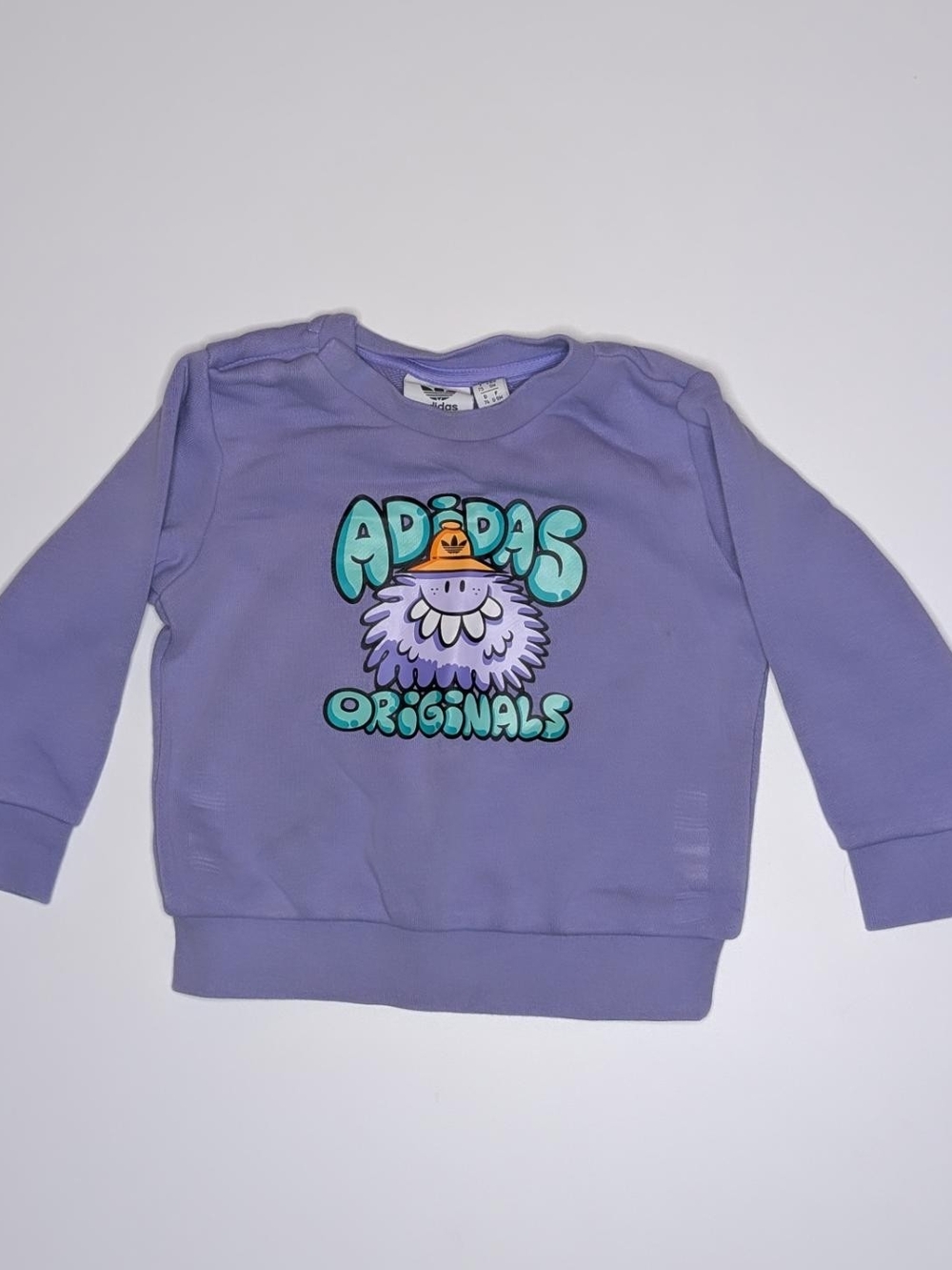 adidas Originals Lavender Kids Pullover Sweatshirt with Graphic Logo